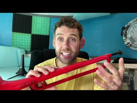 PBugle Fanfare In Sib - Plastica ABS Rossa | Leggera E Robusta | Con Bocchino 7C - Foto 6